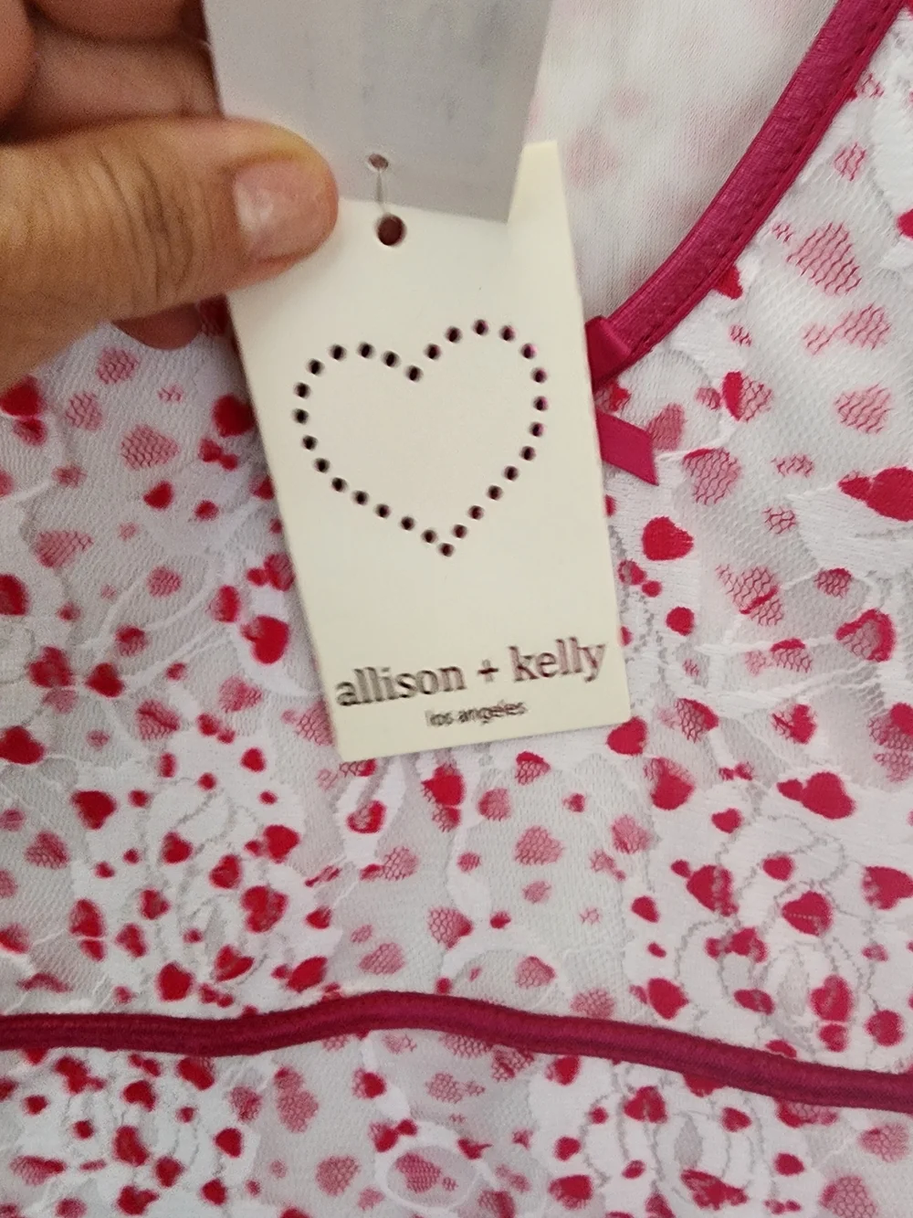 Girls' Pink Heart-Print V-Neck Dress